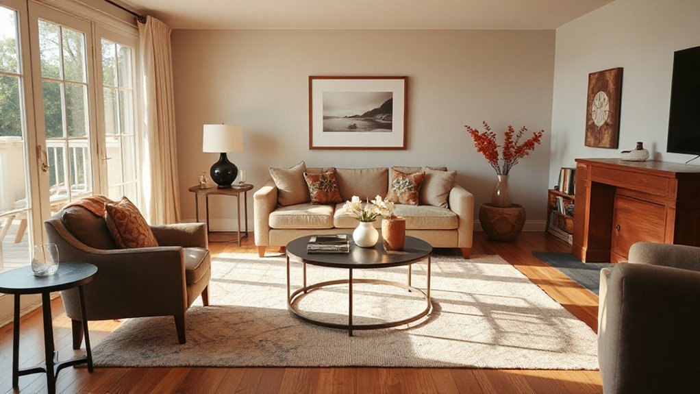 balanced proportional furniture arrangement