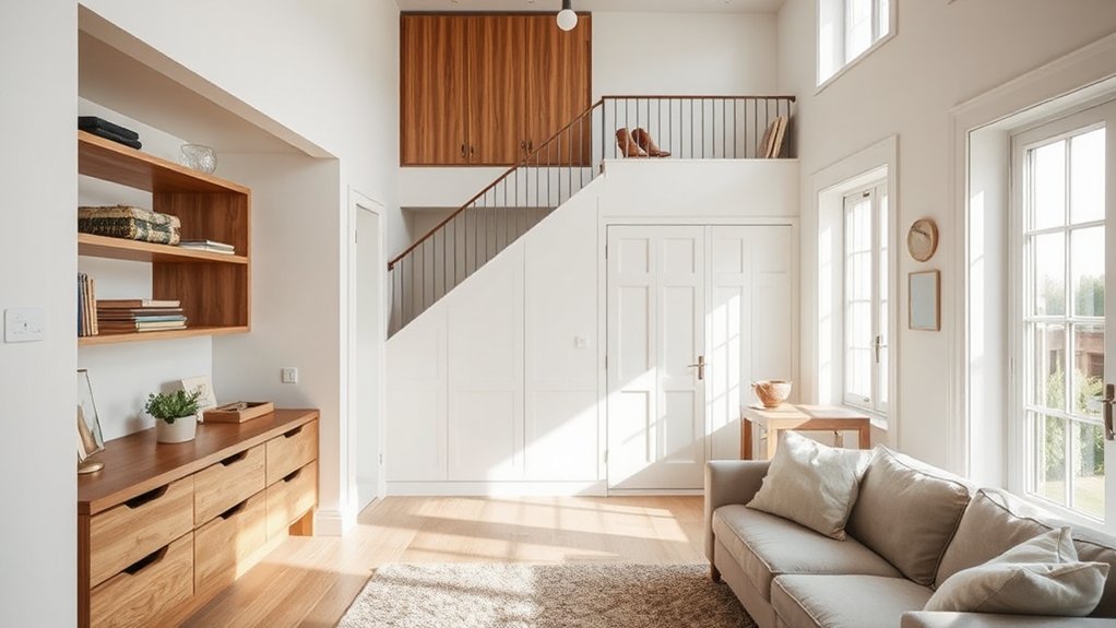 town house interiors that refuse to be boring with clever hidden vertical storage