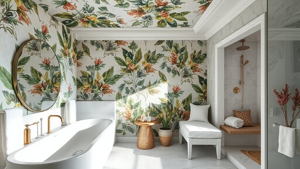 creative bathroom wall accents