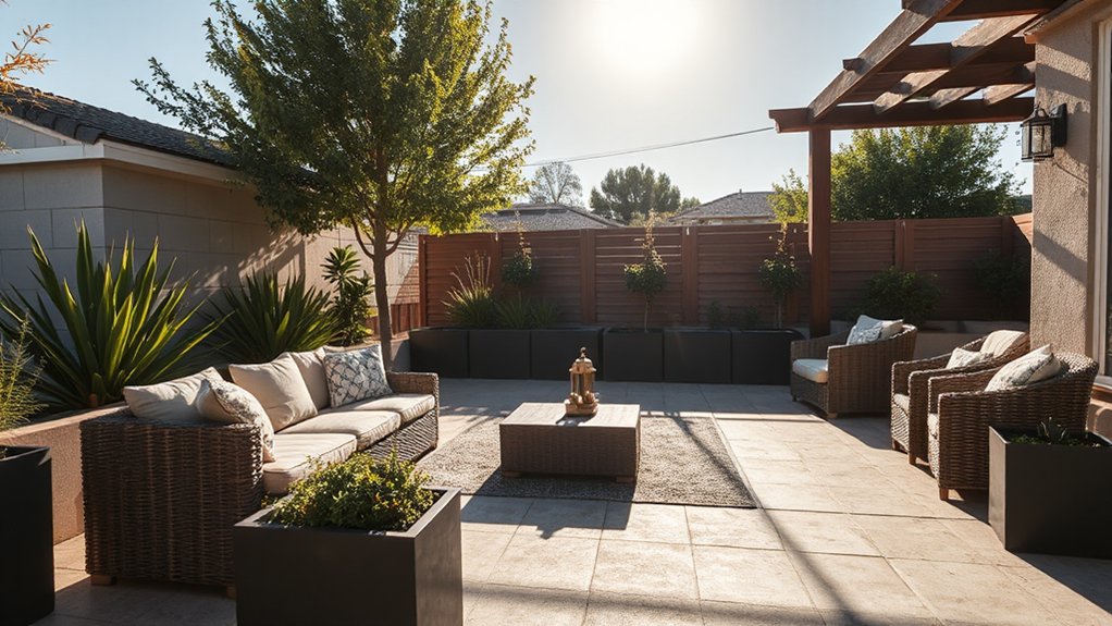 durable low maintenance patio design