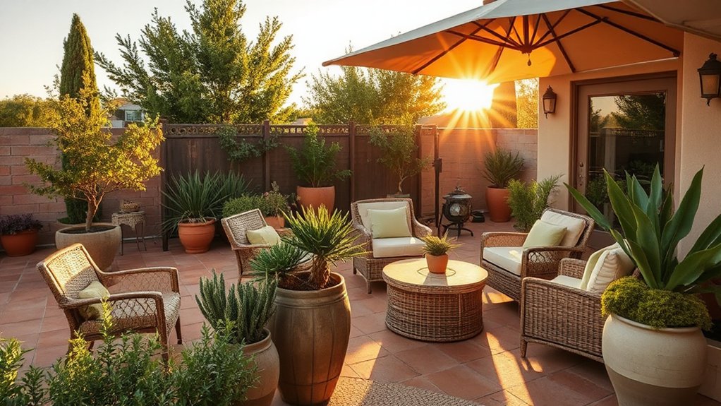 earthy tones and lush accents