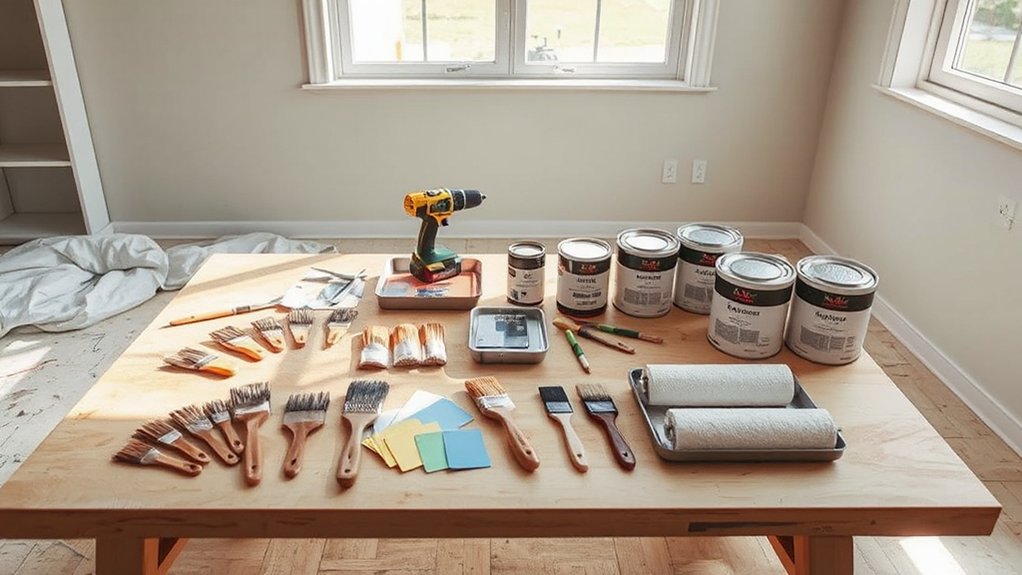 efficient painting tools and materials