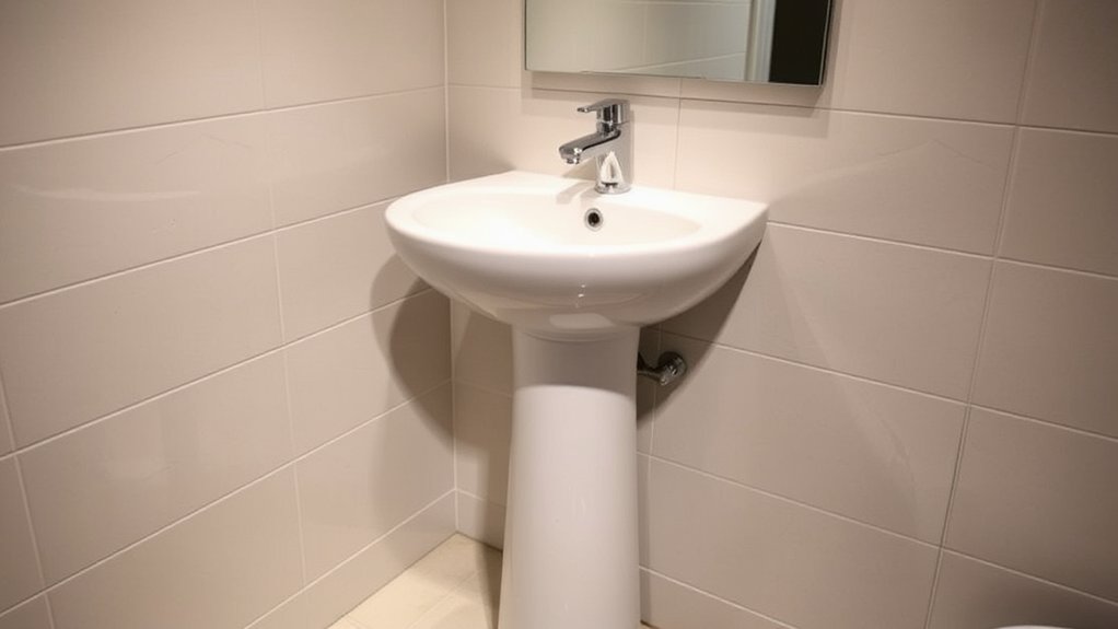 installing a pedestal sink
