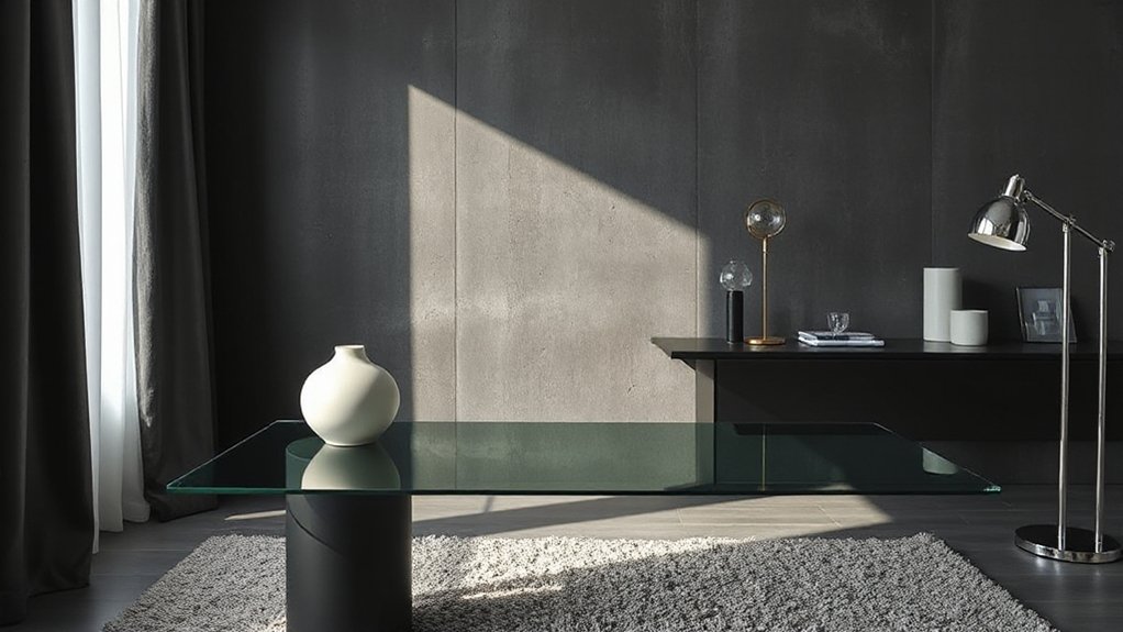 matte and glossy contrast