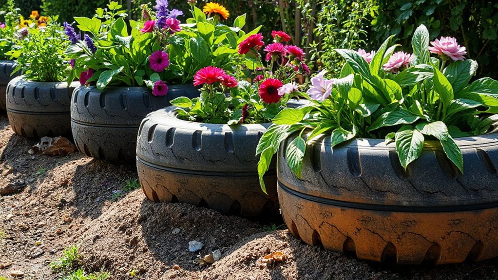 recycling tires for gardening