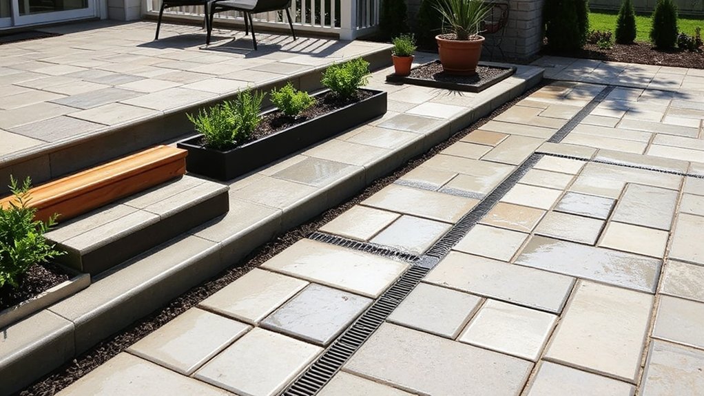 redirect water with planters
