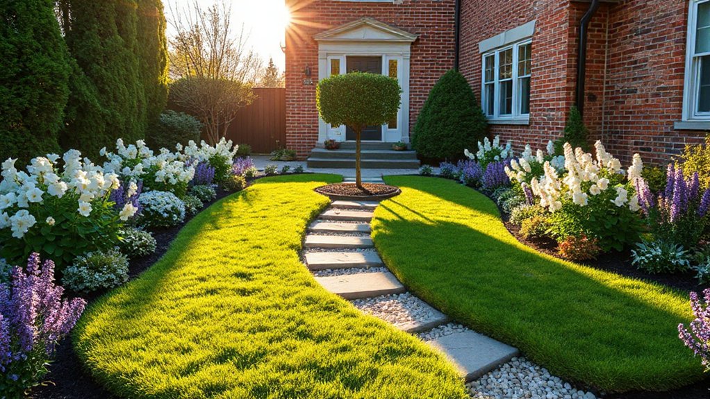 seasonal planting and mulch updates