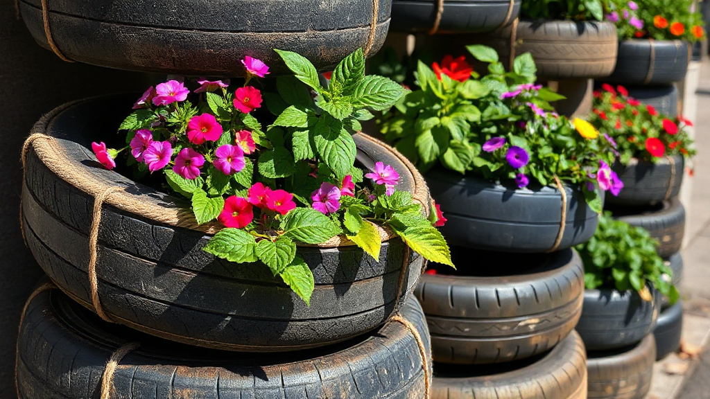 stacked eco friendly planters