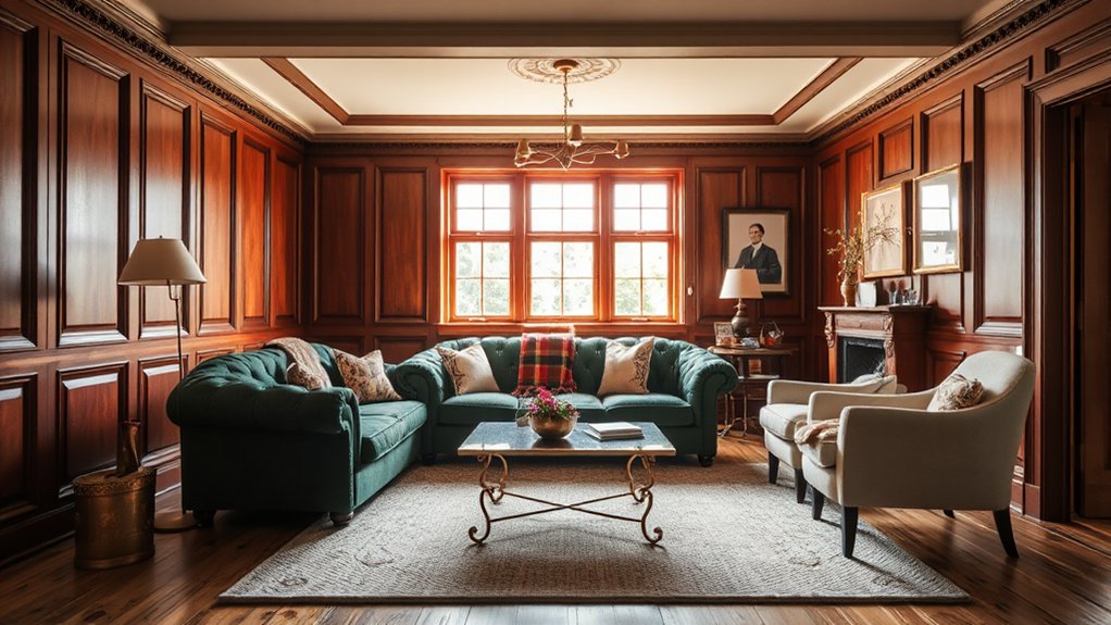 traditional rug grounding and textures