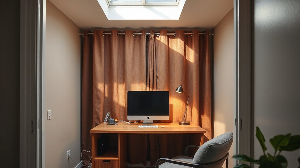 transforming closet into workspace