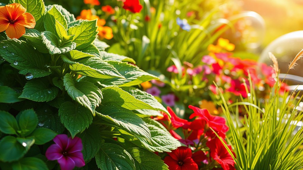 vibrant layered summer planting