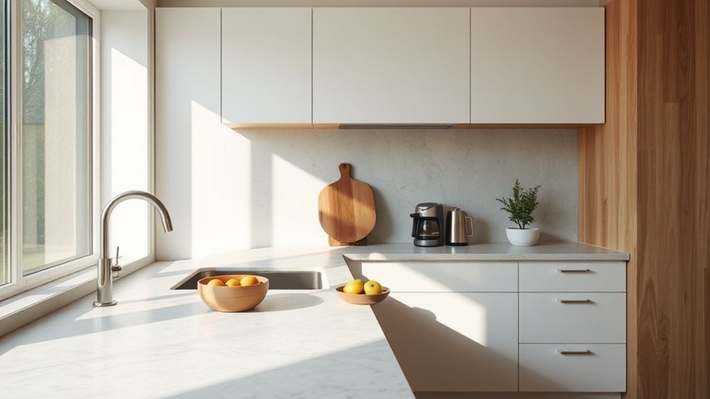 warm minimalist kitchen design